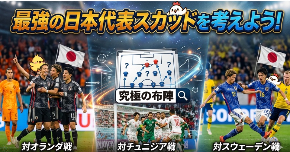 日本代表の最強スカッドを考える。